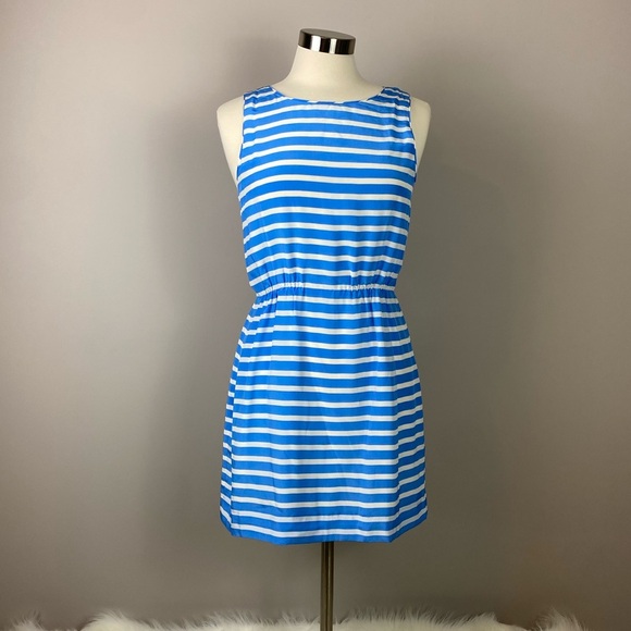 J. Crew Dresses & Skirts - NWTs J Crew Classic Striped Nautical Preppy Silk Sleeveless Sheath Shift Dress